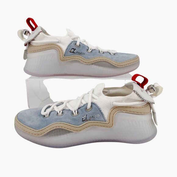 Christian Louboutin Arpoador Blue Drawstring Sneaker Size 39.5 US 9.5 Women's 07 - Picture 9 of 15